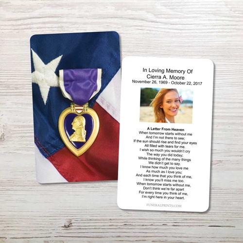 Picture of Purple Heart Memorial Card