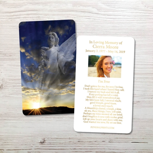 Picture of Hope and Love Angel Gold Foil Memorial Card