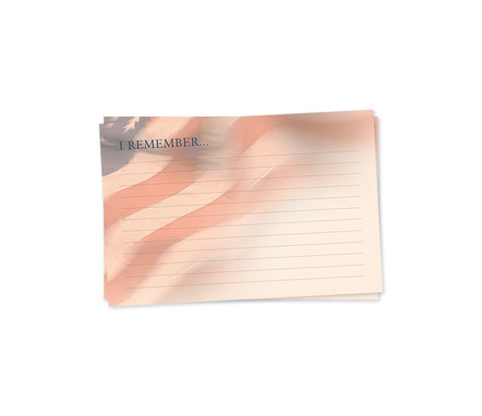 Picture of American Flag "In Memory" Card