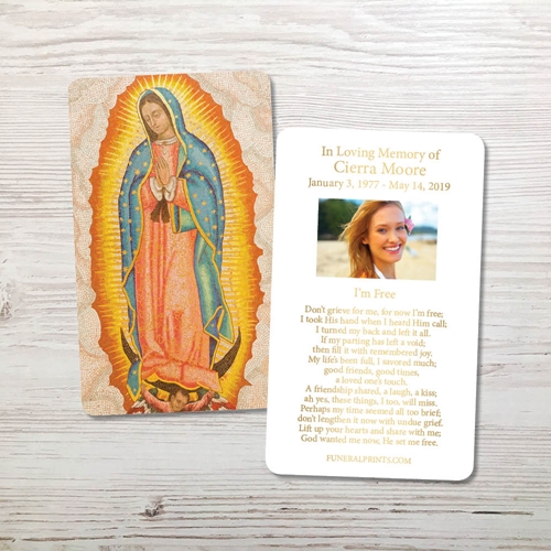 Picture of Guadalupe Gold Foil Memorial Card