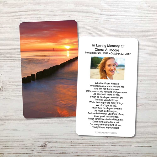 Picture of Sunset Bay Memorial Card