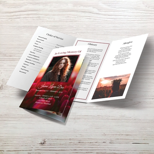 Picture of Red Tulip Trifold Program
