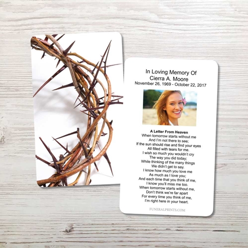 Picture of Crown of Thorns Memorial Card