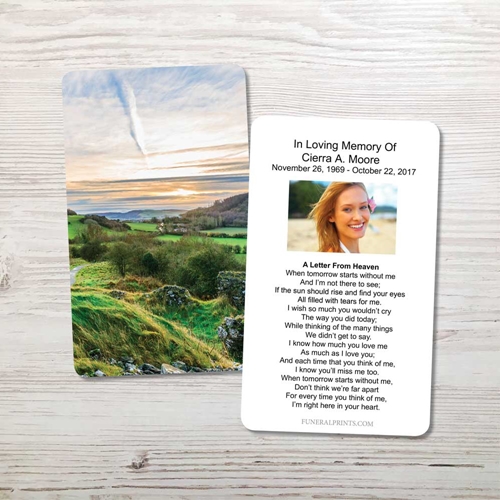 Picture of Irish Landscape Memorial Card